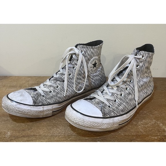 Converse Chuck Taylor All Star High Top Knit Black White Mens 10 Womens 12